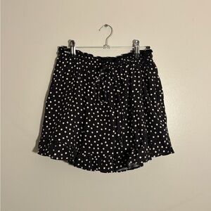 Free People Black and White Polka Dot Mini Skirt